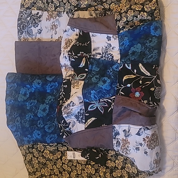 Anthropologie Strapless Dress in Blue, Black, and Brown - Picture 11 of 14